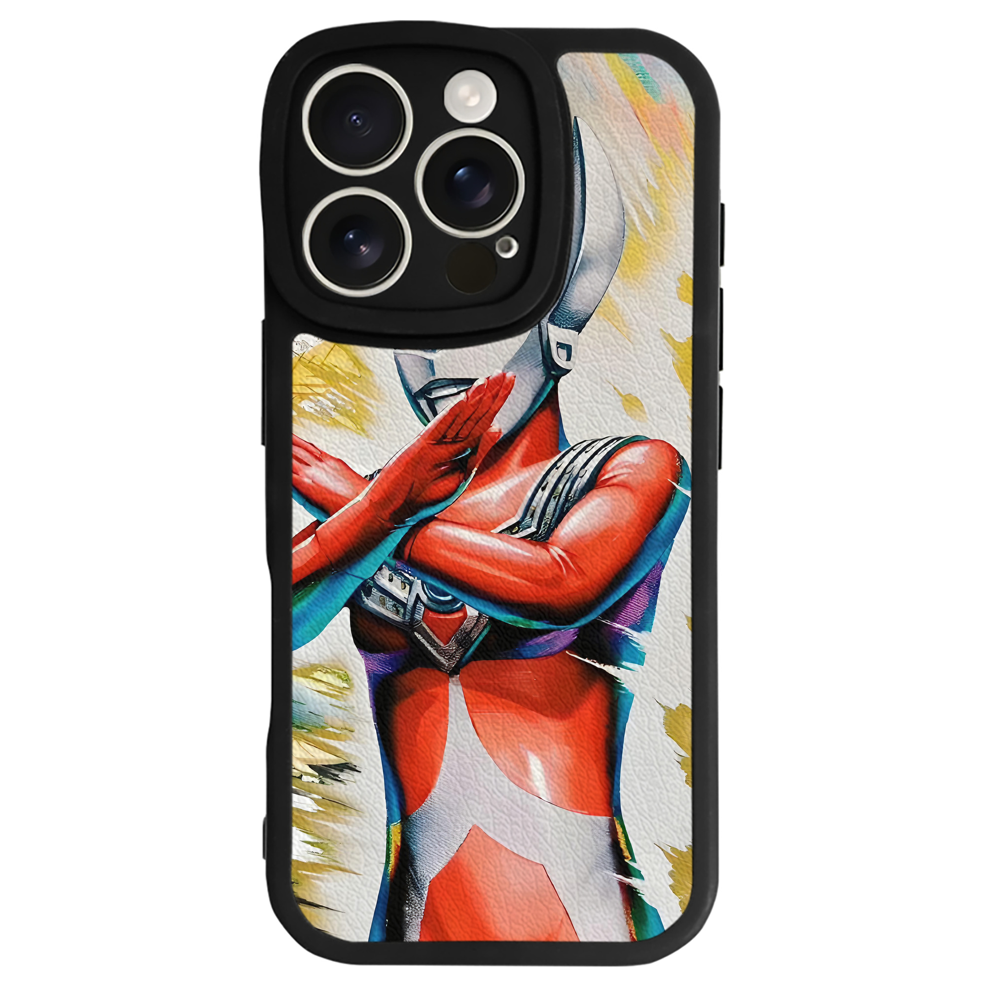 （画像用） ウルトラマン Ultraman 【iPhone 16シリーズ対応】シリコンスマホケース（レザー調） 材質：シリコン